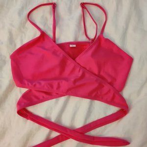 Pink bikini top